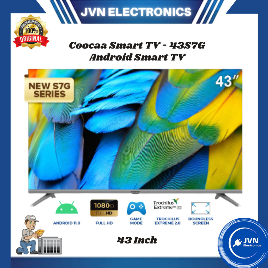 Coocaa 43 Inch Android Smart TV - 43S7G