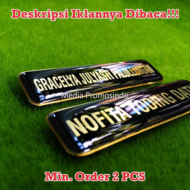 

Nama Dada / Name Tag Gravir Lapis Resin Magnet