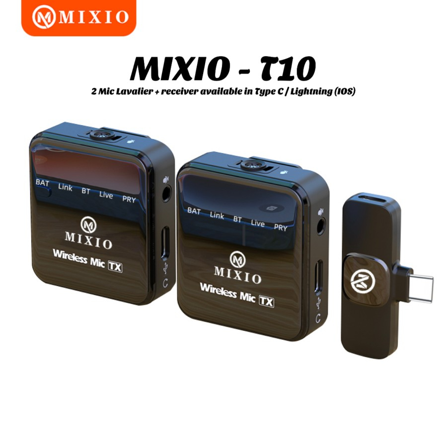 MIXIO-T9/T10 Wireless Microphone Professional Mikrofon Lavalier HP