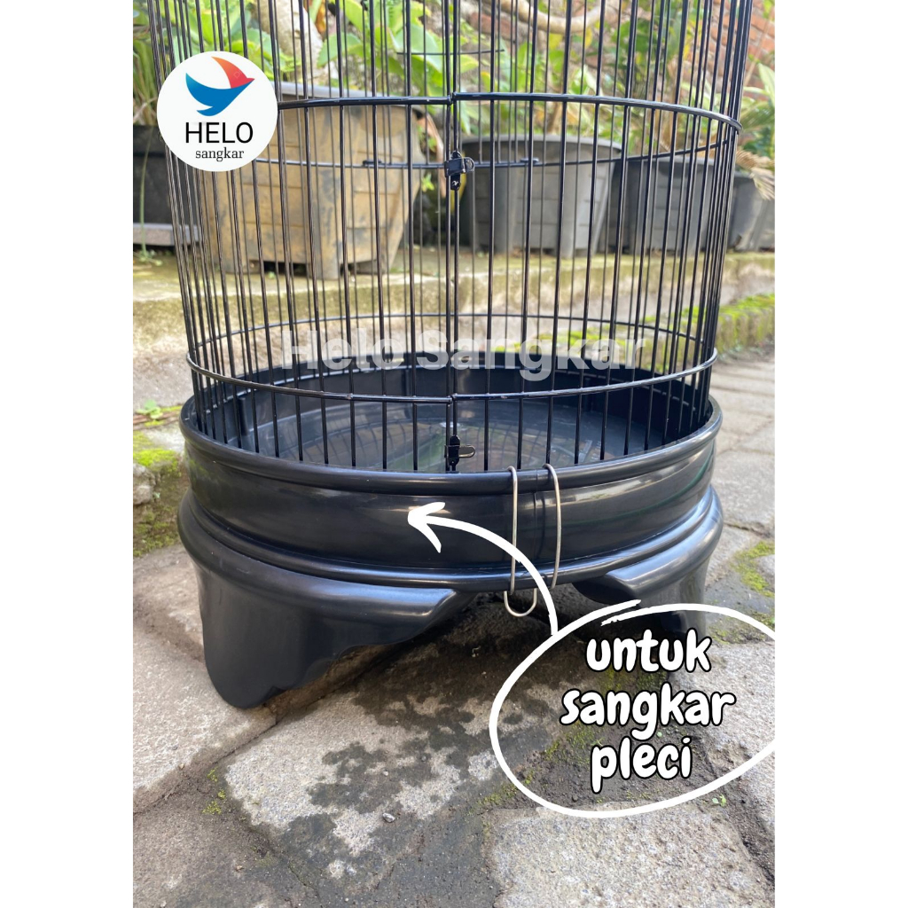 Tebok PVC Pleci Hitam Untuk Alas Wadah Sangkar Kandang Kurungan Tempat Burung Pleci Diameter 29 cm +