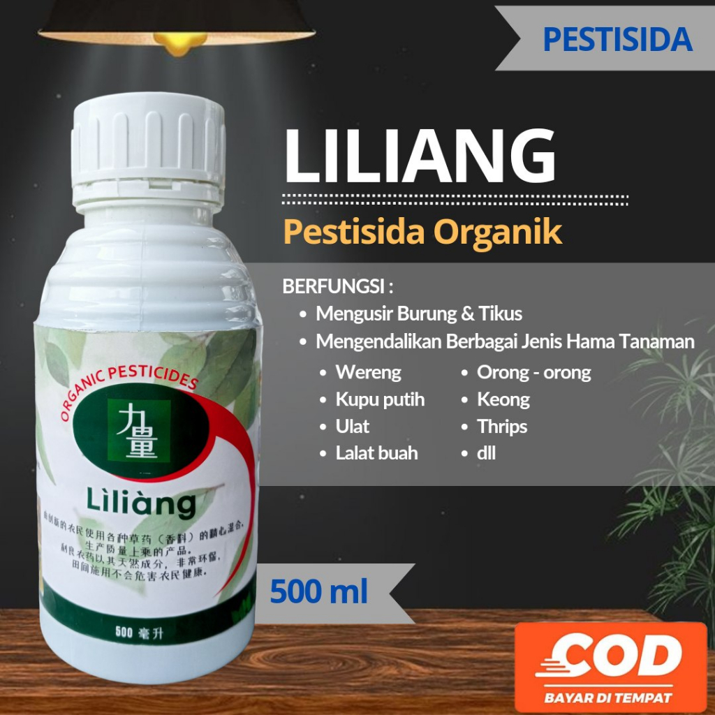 Liliang Pestisida Insektisida Fungisida Rodentisida Menanggulangi Hama Tanaman Padi Cabai Buah Sayur isi 500ml Pembasmi Wereng Walang Sangit Pengusir Burung Padi Tikus