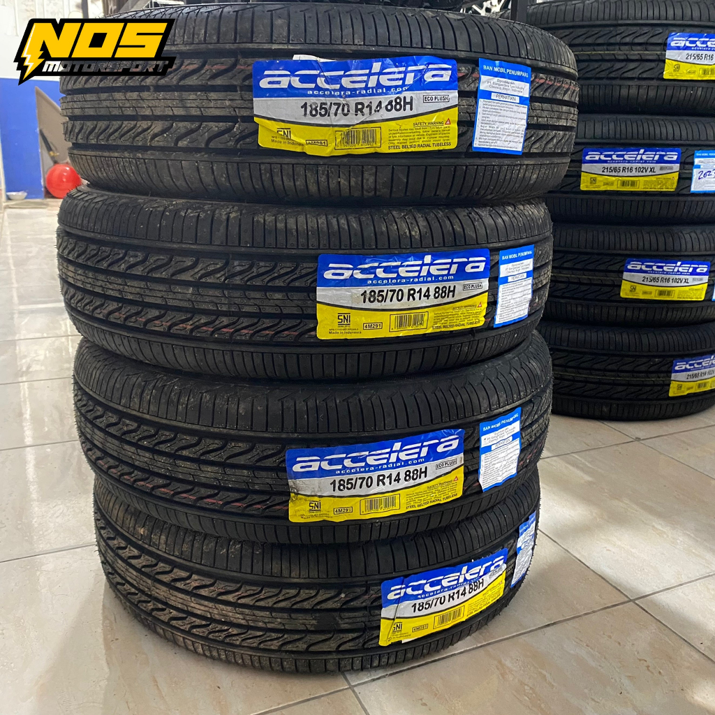 BAN MOBIL AVANZA XENIA 185 70 R14 ACCELERA ECO PLUSH | BAN TUBLES 185/70 RING 14