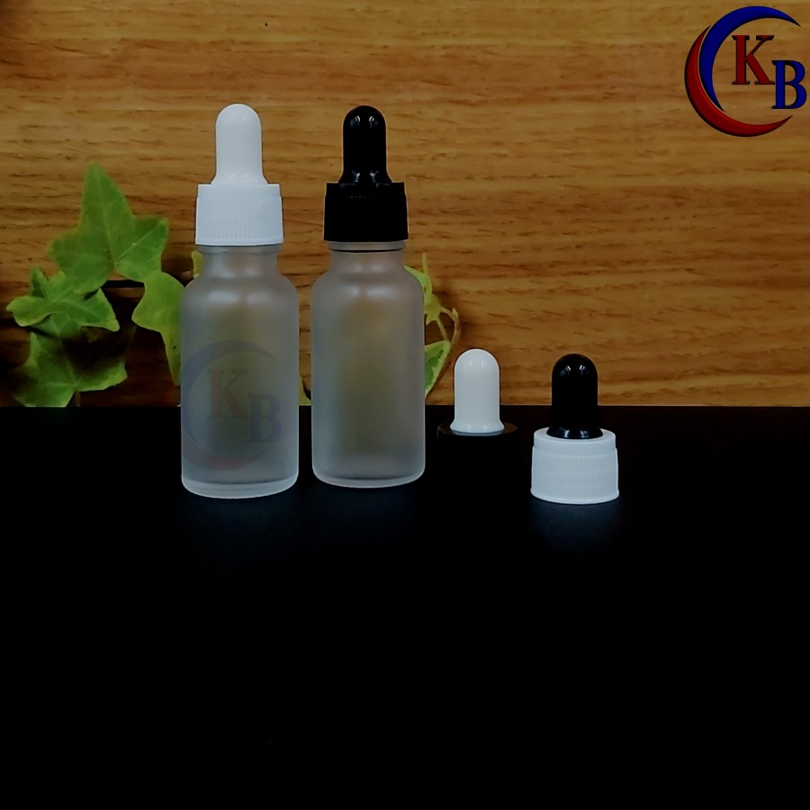 BOTOL PIPET 20 ML SERUM TETES NON SEGEL / BOTOL KACA ClEAR FROSTED 20ML