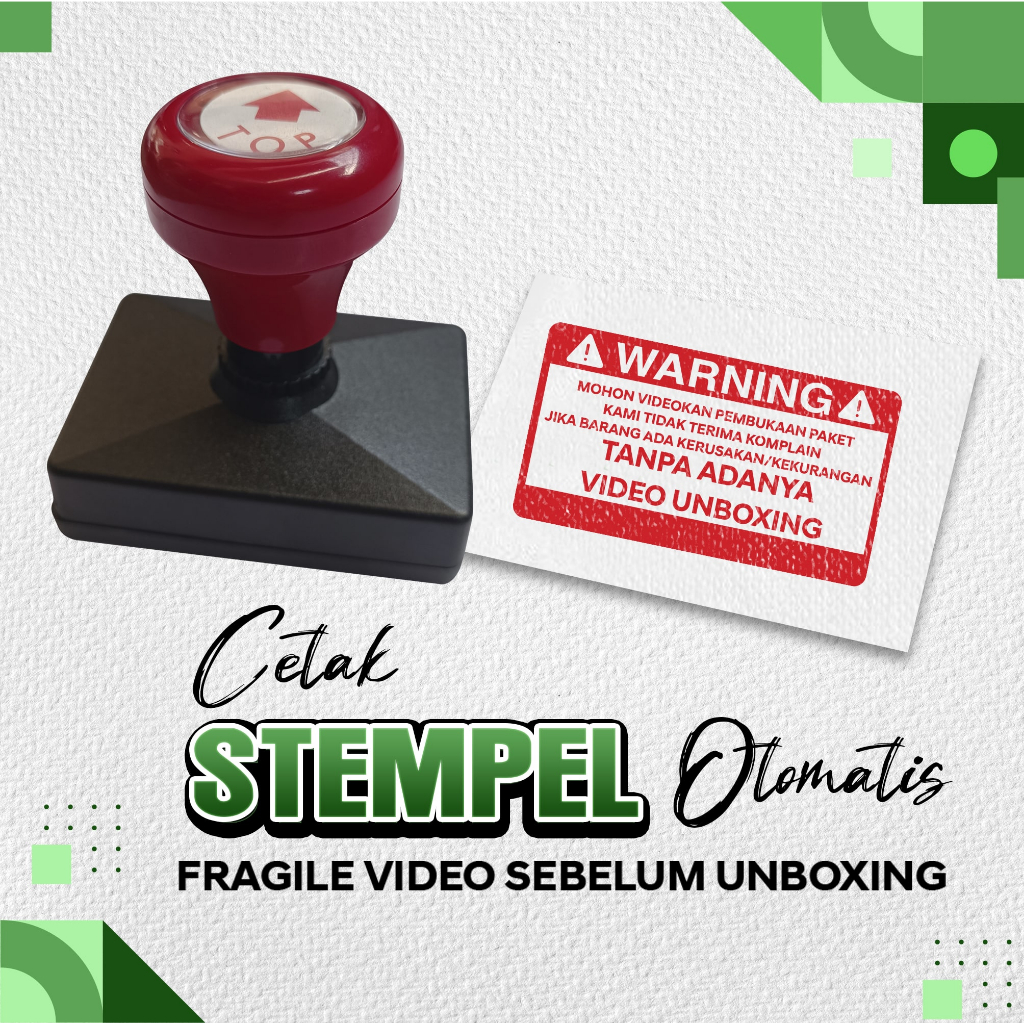 

STEMPEL UNBOXING DAN STEMPEL FRAGILE PLUS TINTA