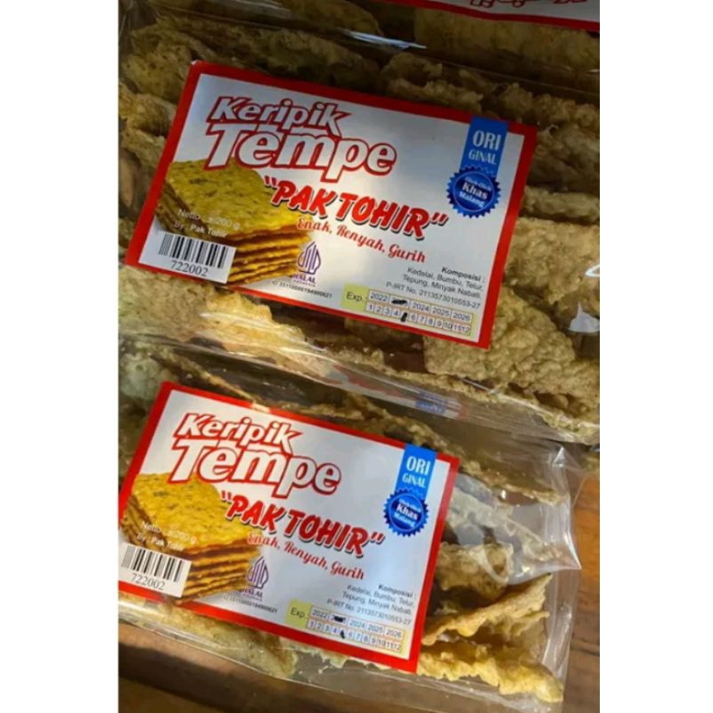 

KERIPIK TEMPE PAK TOHIR KHAS MALANG 200gr