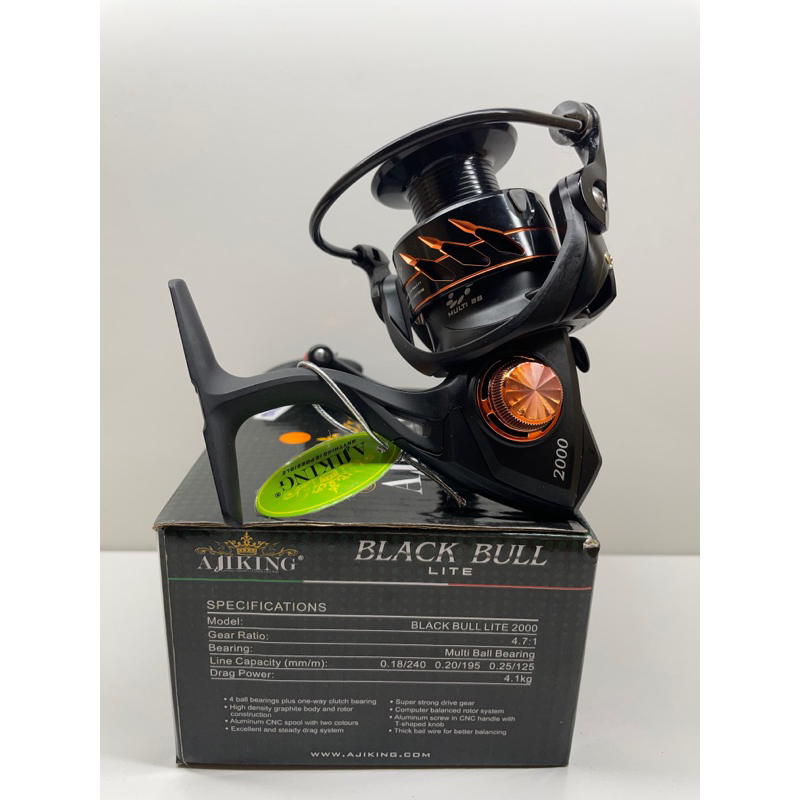 REEL PANCINGAN AJIKING BLACK BULL 2000