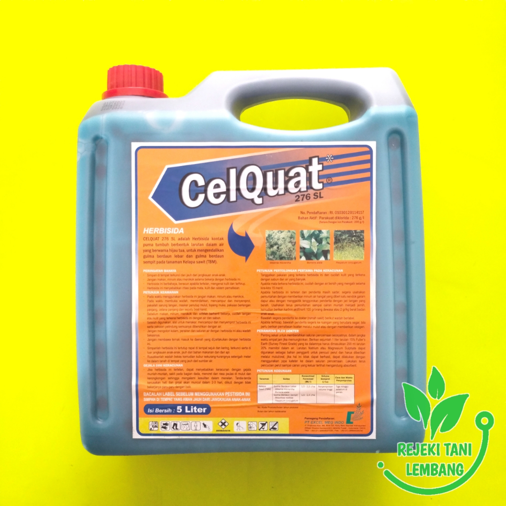 HERBISIDA CEL QUAT 276 SL ISI 5 LITER PENGENDALI GULMA