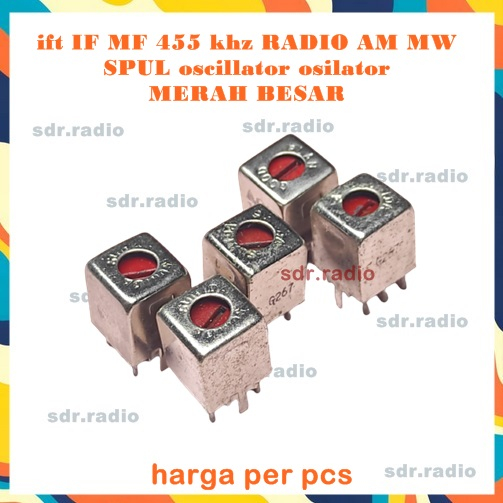 ift IF MF 455 khz Radio AM MW SPUL oscilliator osiliator Merah Besar