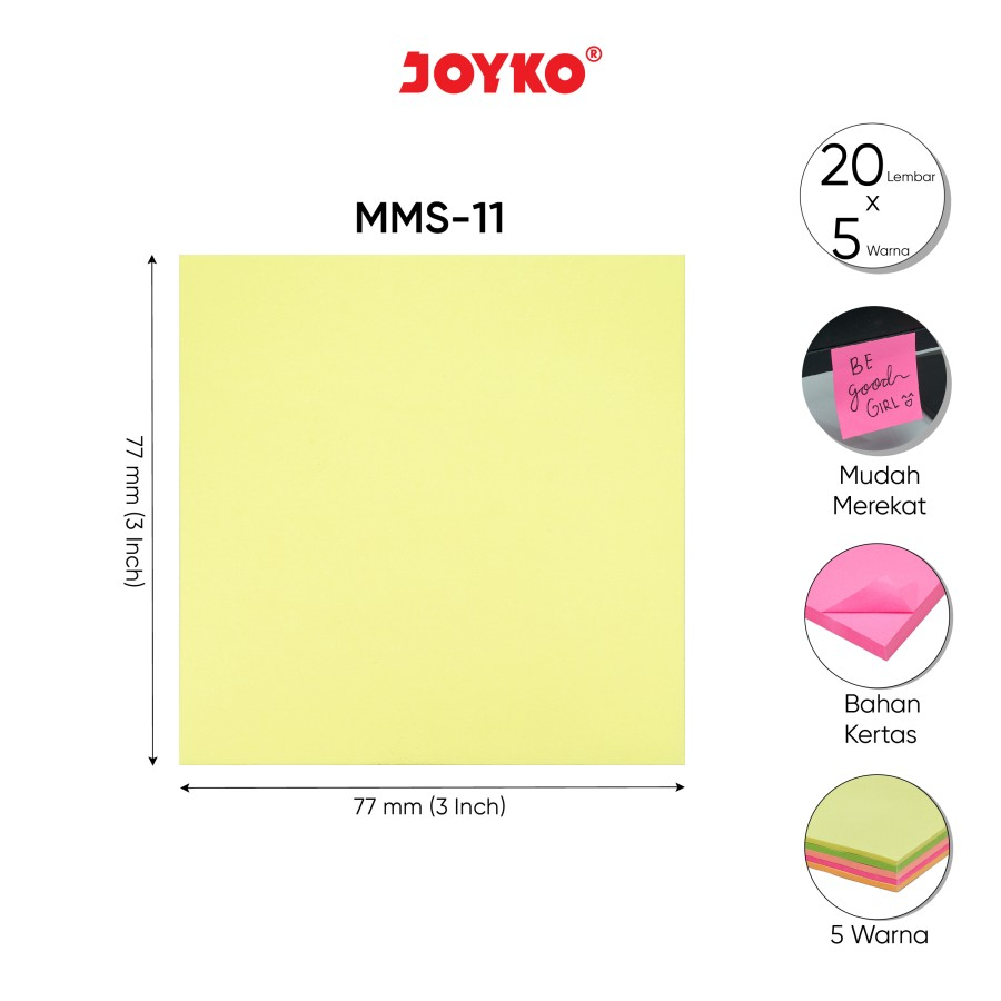 

Memo Stick Sticky Note Kertas Memo Memo Tempel JOYKO MMS-11 SET