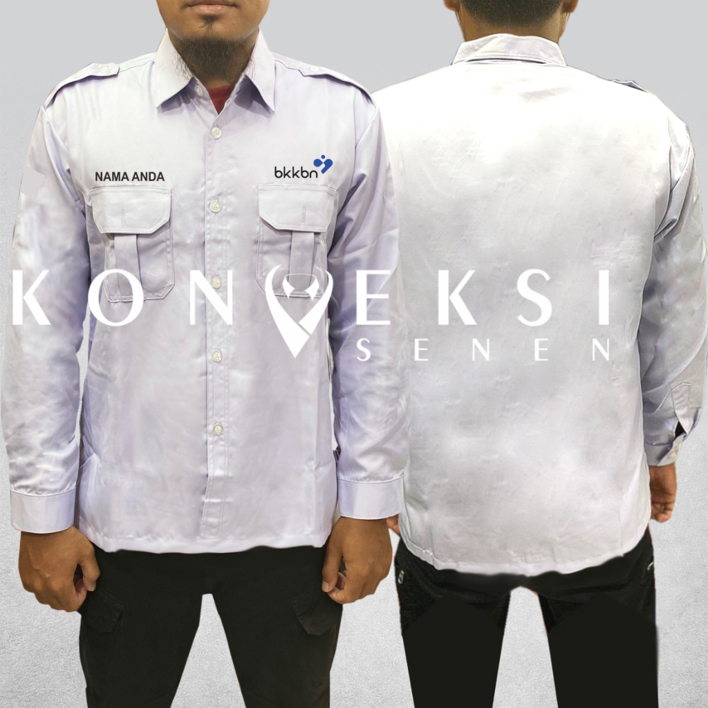 kemeja dinas BKKBN | kemeja bkkbn full bordir | seragam pns bkkbn