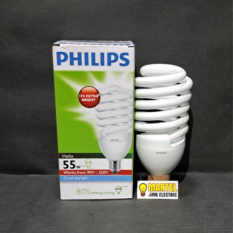 Lampu philips helix 55 watt tornado spiral