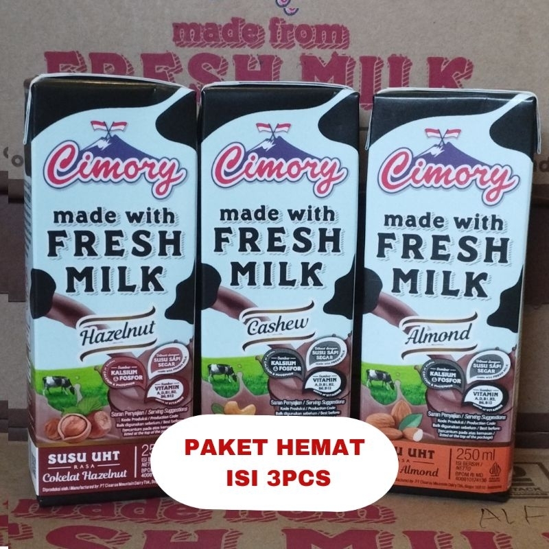 

CIMORY FRESH MILK 250ML/PAKET HEMAT ISI 3PCS