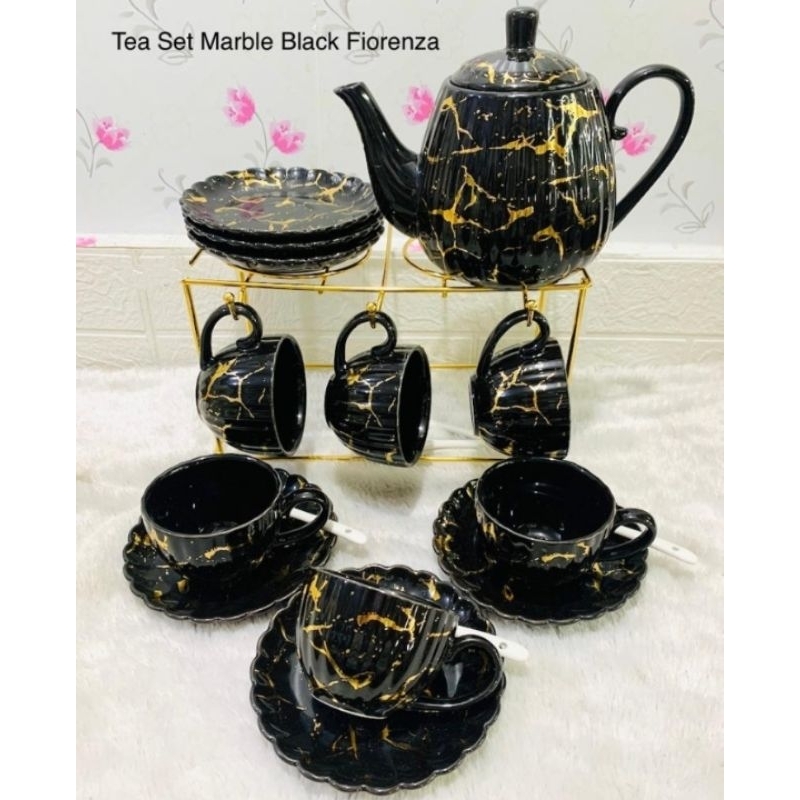 Tea set marbel warna fiorenza