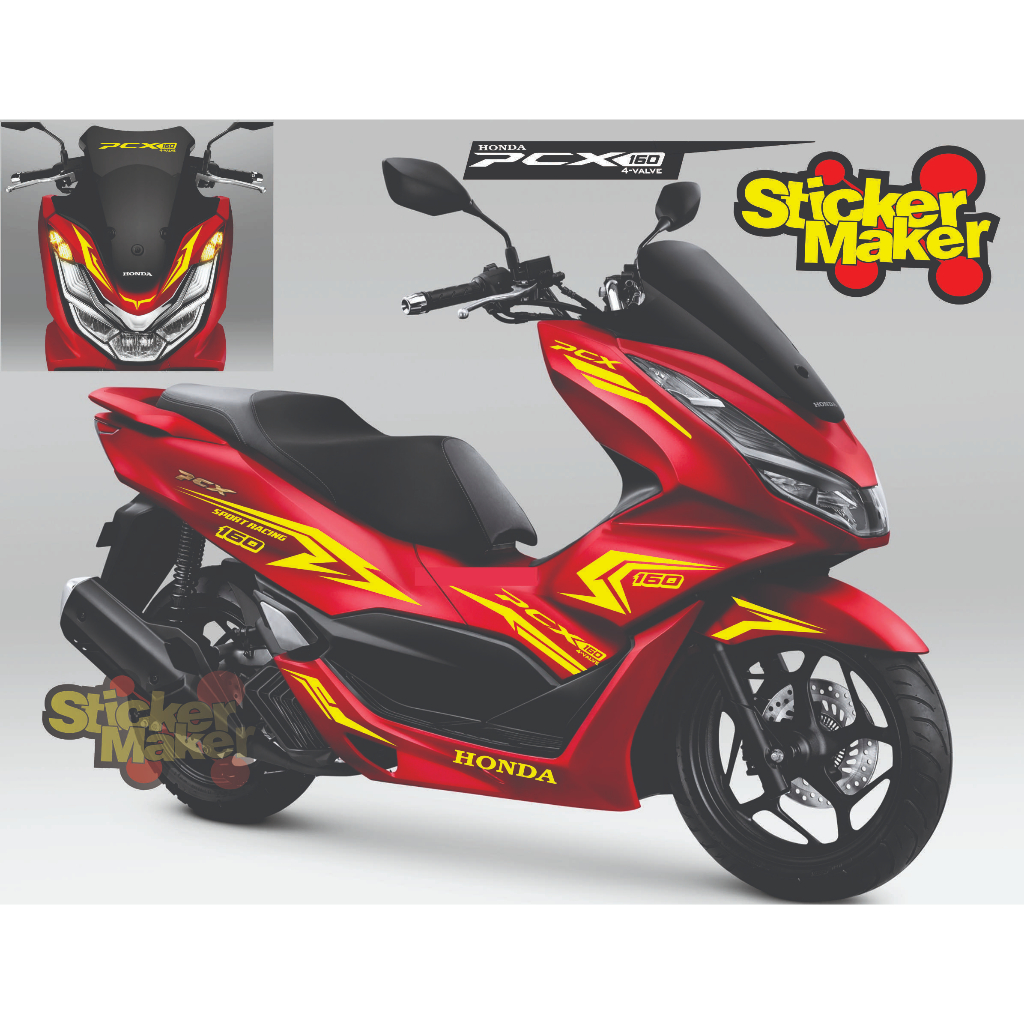 stiker striping pcx 160 sticker cutting honda pcx new 2021/2022/2023/2024