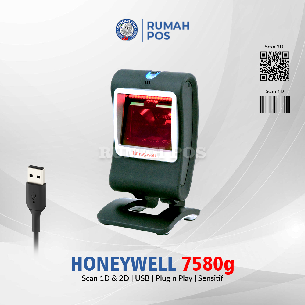 Scanner Barcode HONEYWELL Genesis 7580g Scan 1D 2D USB Plug n Play