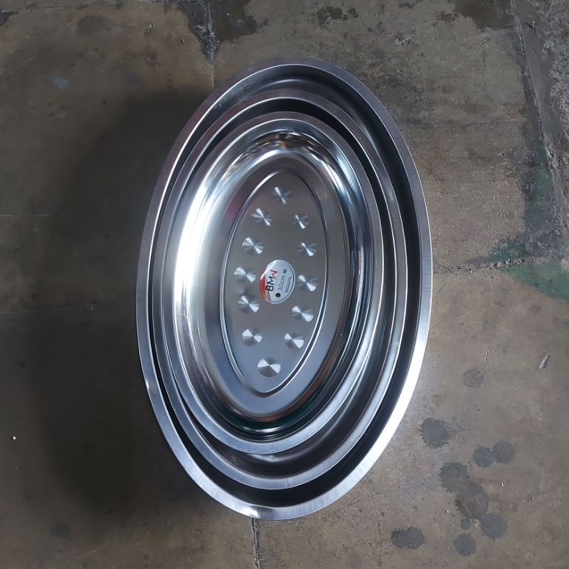 Nampan Oval Stainless • baking tray Oval • Piring Saji