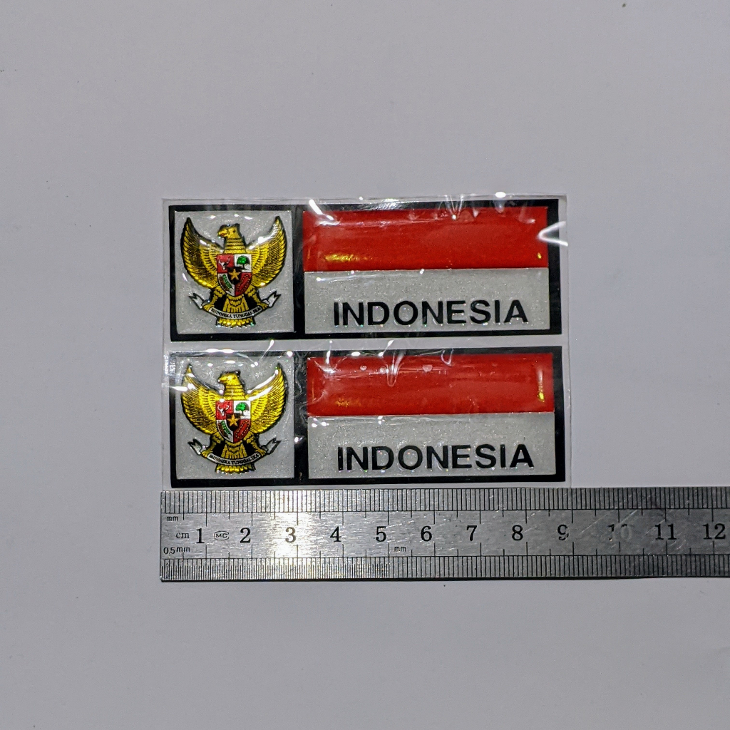 emblem timbul garuda isi 2 - stiker RI merah putih plat nomor mobil sticker