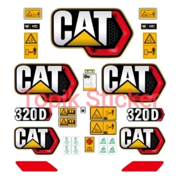 Stiker Excavator CATERPILLAR CAT 320D Terbaru, Stiker Alat Berat