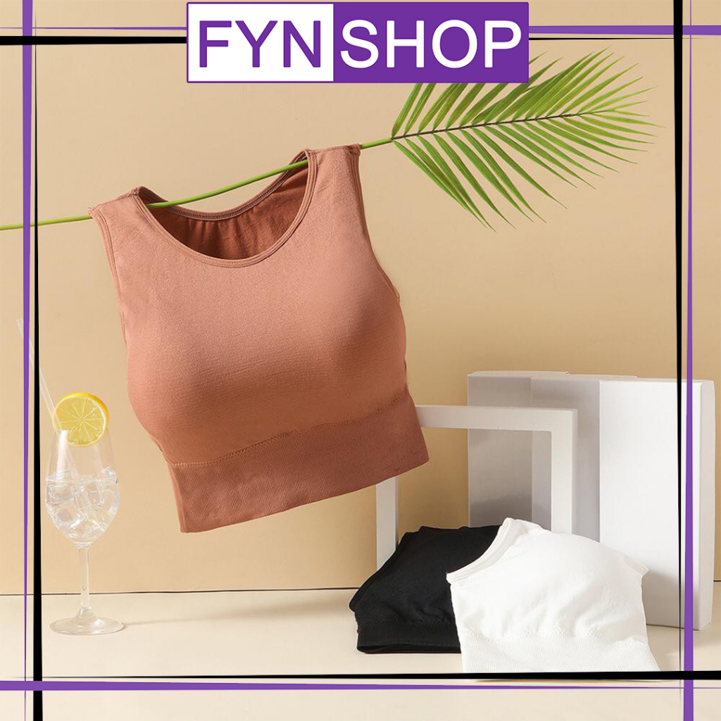 Fynshop ♛ UW48 Tanktop Bra Crop Top Bra Yoga Fashion Korea