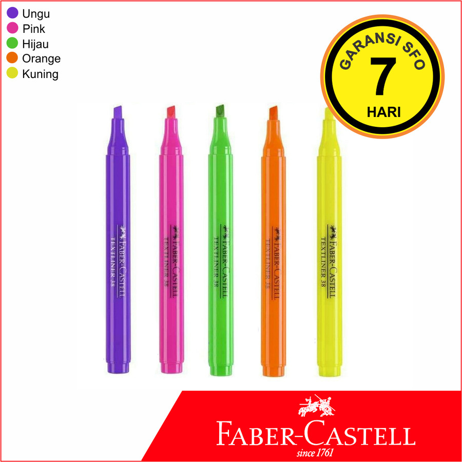 

Textliner Pen Faber Castell 38 - SFO Semarang Official