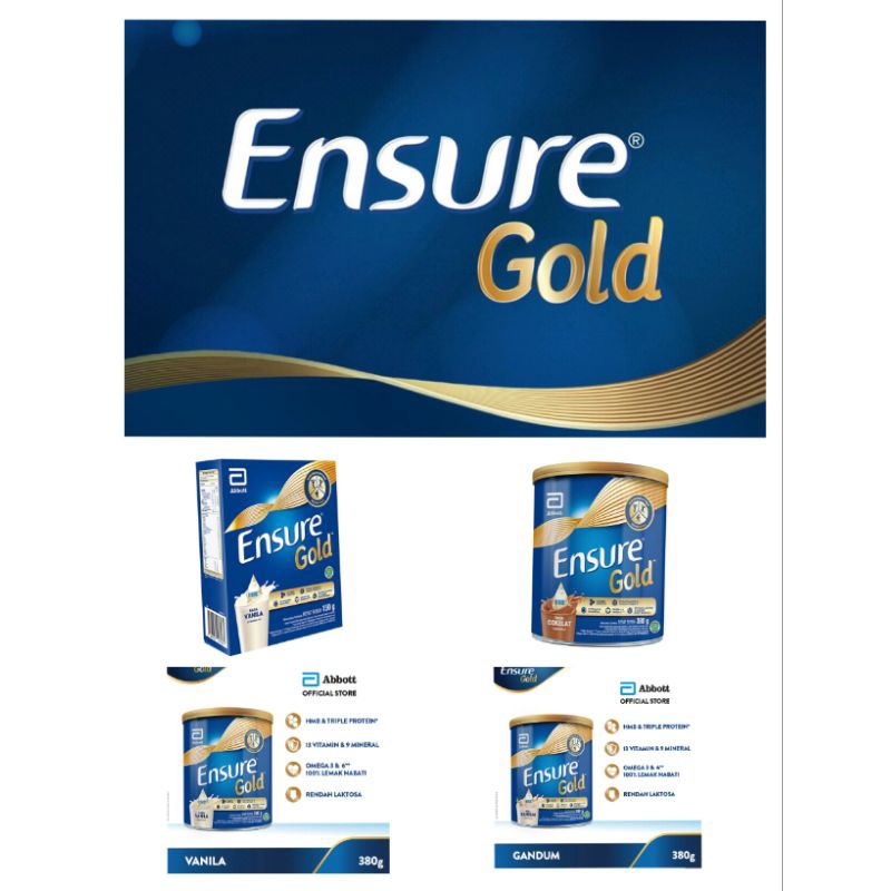 

Ensure / Ensure Gold / Ensur vanila Coklat Gandum 150/380/400g