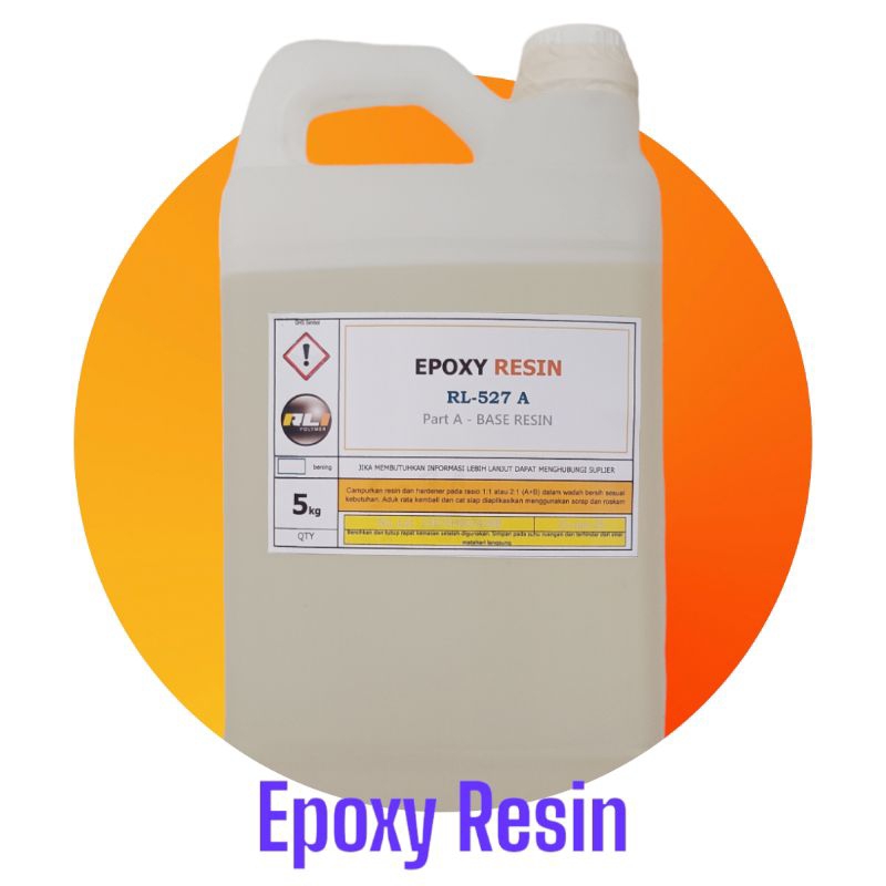 Resin Epoksi dan Pengeras 2 Komponen untuk Pembuatan Cat dan Perekat Serbaguna, Kemasan 1 kg