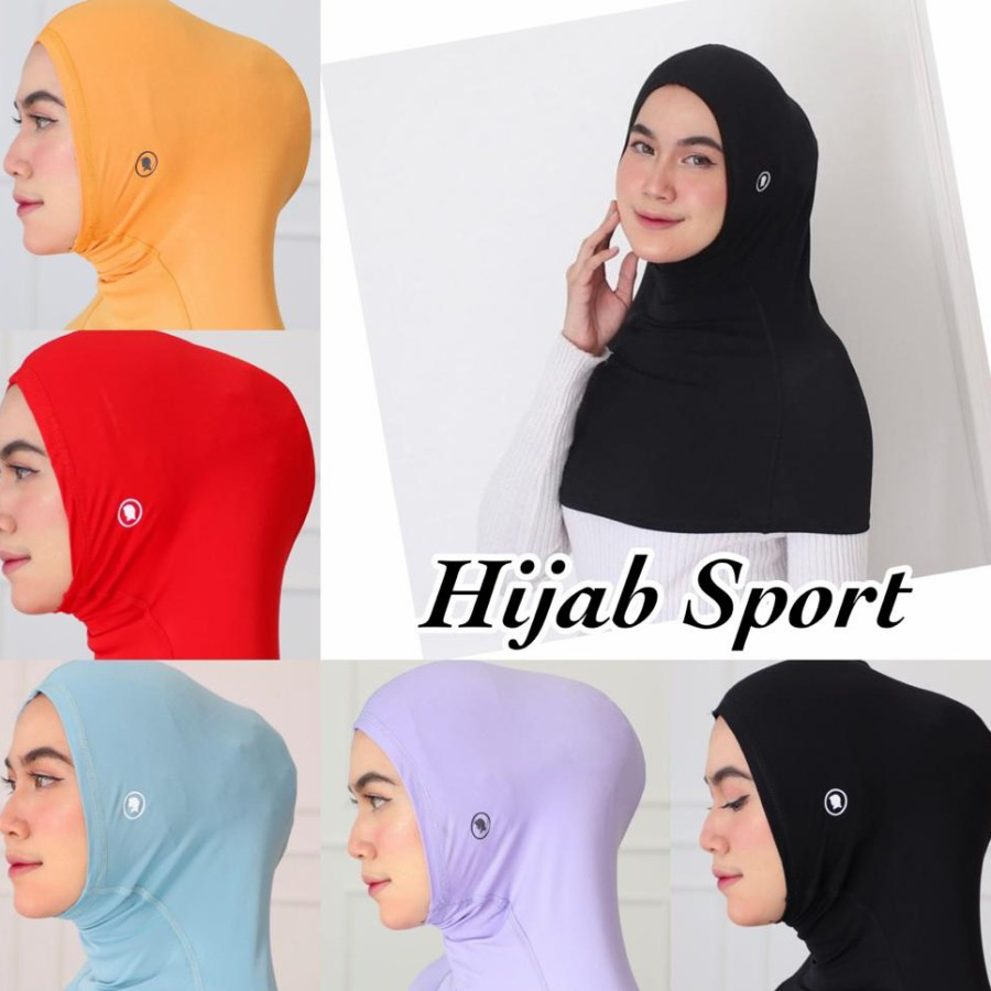 Hijab Sports Full Cover Hijab Olahraga Instant Sebahu Jilbab Sport Menutup Dada Wanita Muslim Muslim