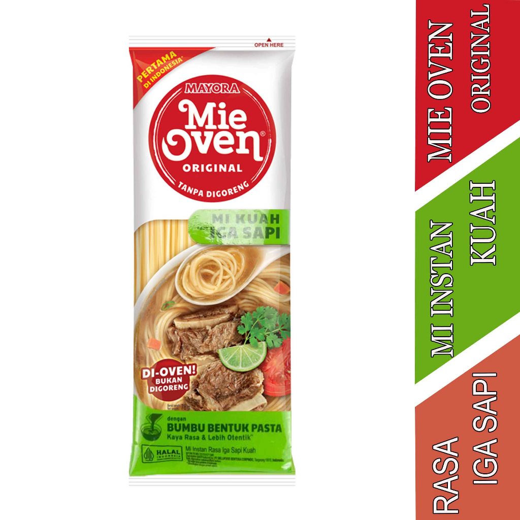 

Mie Kuah Instan - Mayora - Mie Oven Original - Rasa Iga Sapi - 78gr