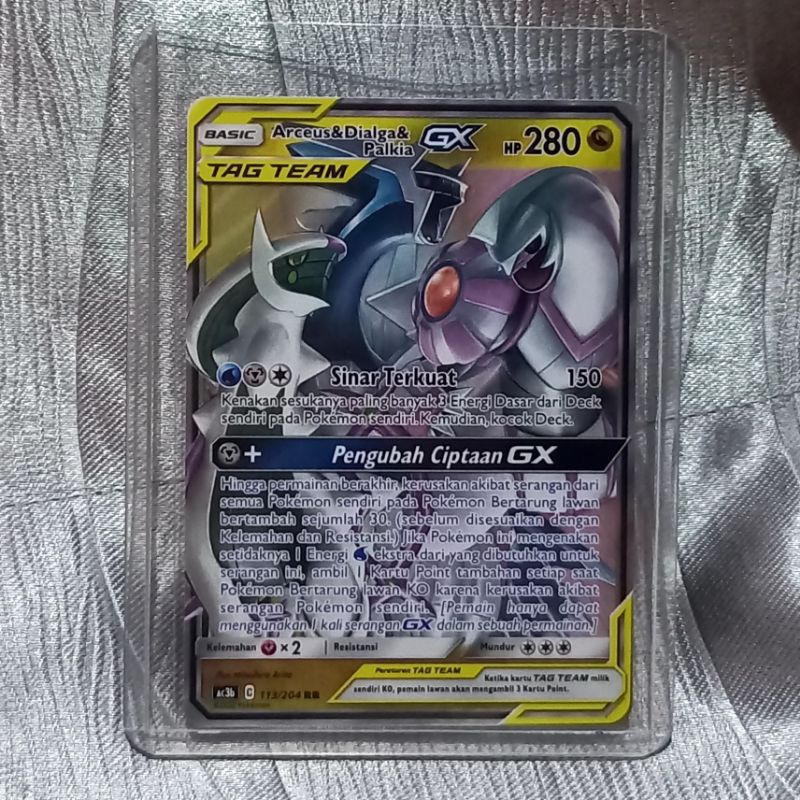 Arceus&Dialga&Palkia GX RR- Ac3b Kartu Pokemon (ID)