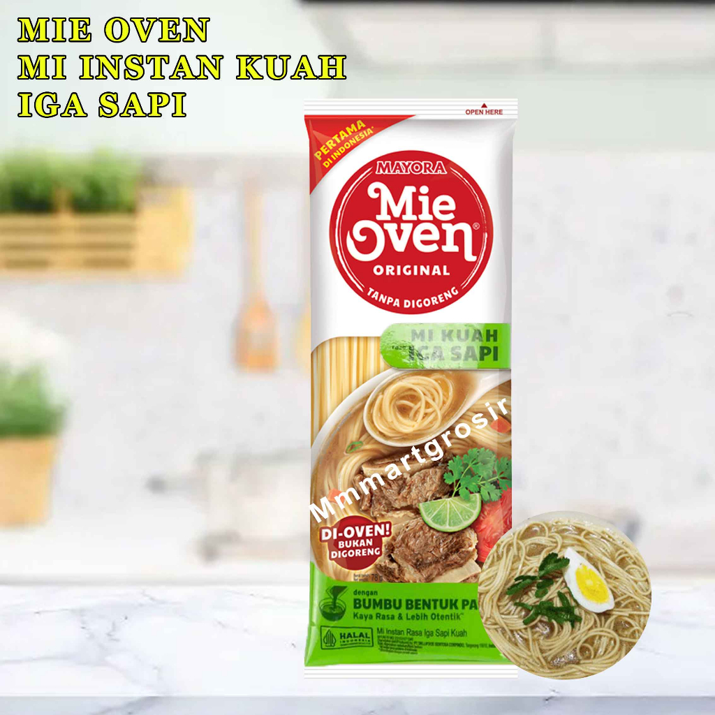 

Mayora / Mie Oven Original / Mie Kuah Instan / Rasa Iga Sapi / 78gr