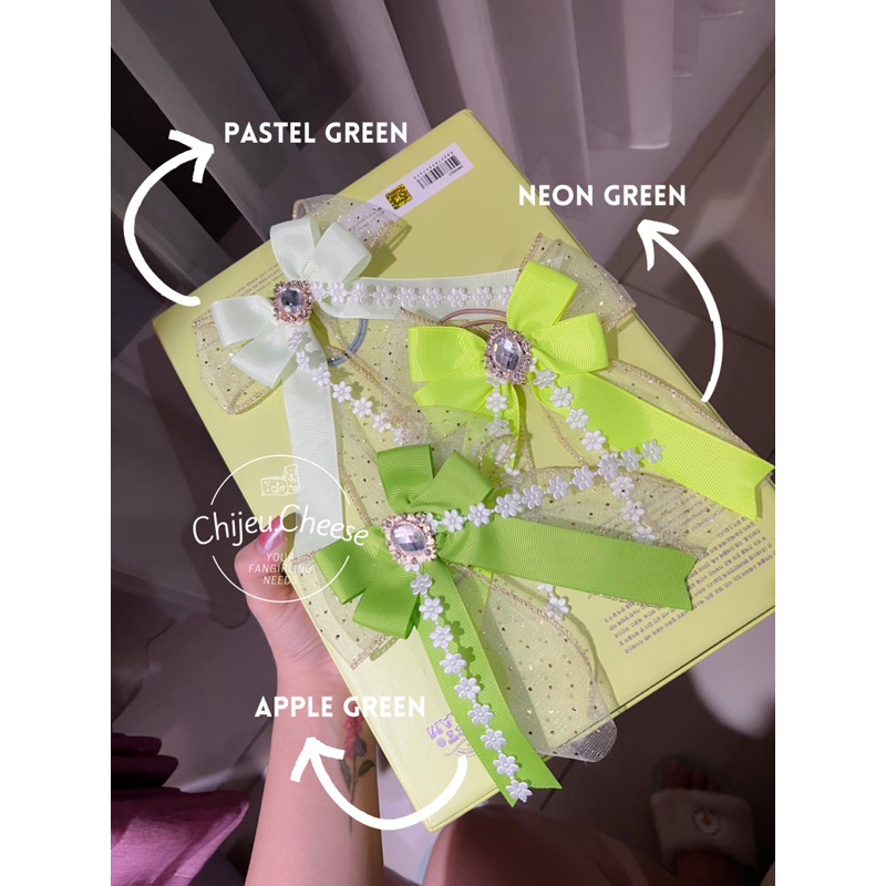 Pita lightstick Neo Ver. Neobong Adudubong LS deco ribbon pita hijau neon