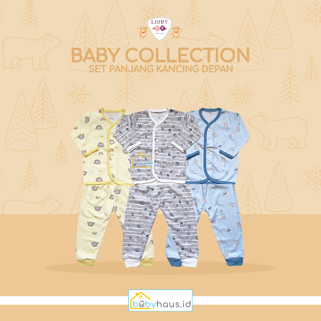 LIBBY  - BABY COLLECTION SET PANJANG KANCING DEPAN