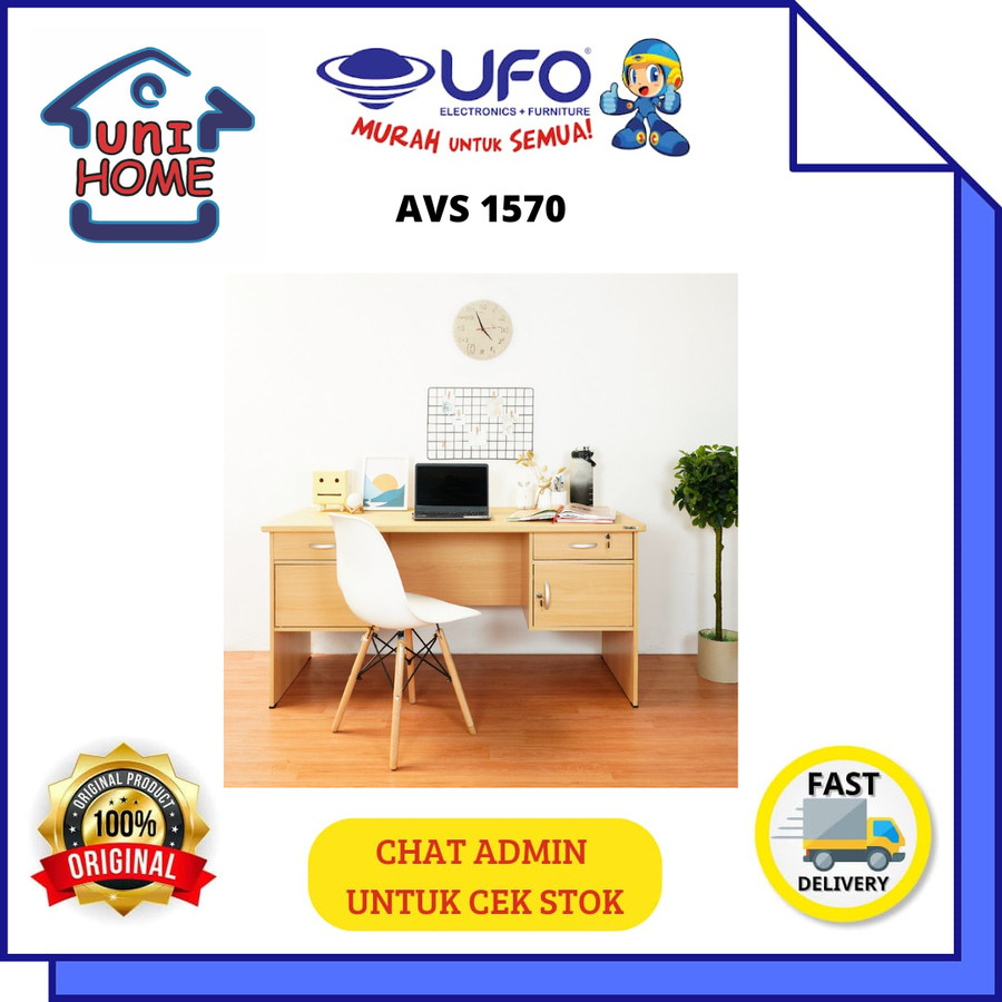 UNI HOME MEJA KANTOR/MEJA BELAJAR AVS1570 - HOME OAK