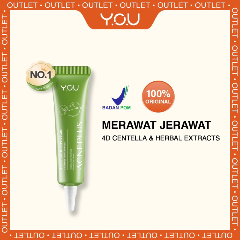 YOU ACNE PLUS FACIAL WASH / MOISTURIZER / SPOT CARE / OBAT TOTOL JERAWAT / TOTOL JERAWAT