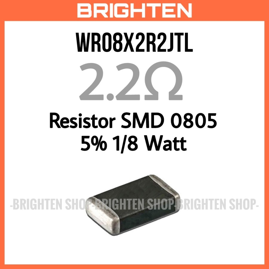 Resistor SMD 2.2ohm 2R2 2.2 ohm 5% 0805 1/8 Watt