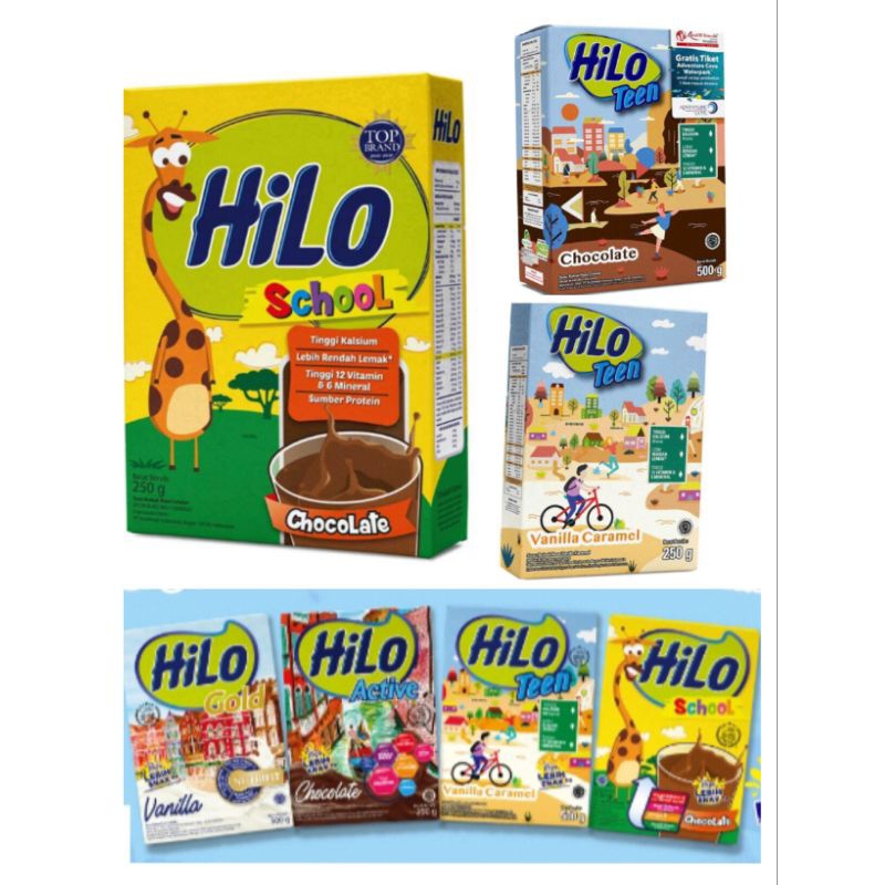 Hilo / Hilo School / Teen / Hilo Teen  Rasa Coklat/Vanilla 250/500g