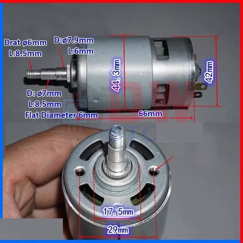 Dinamo DC Motor RS-775 775 24V  21V-24V Potong Rumput Grinder Table Saw