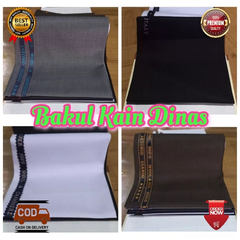 Kain Wool Silk Super Premium/Kain Seragam Dinas,Jas,Kerja,Formal/Kain Wool Murah