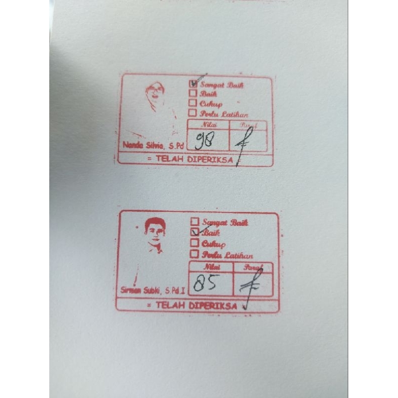 

Stempel penilaian Guru custom