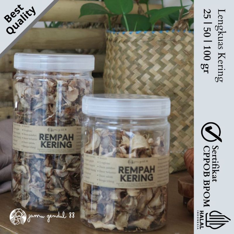 

Lengkuas Iris Kering - Rempah Kering by Jamu Gendul 88 Kualitas Premium