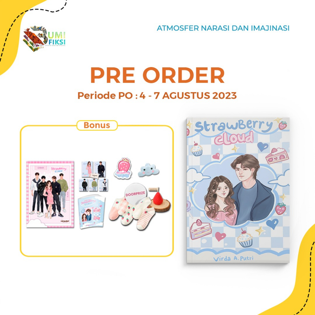 Pre Order Novel - Strawberry Cloud - Virda A.Putri - Coconut - Bumifiksi