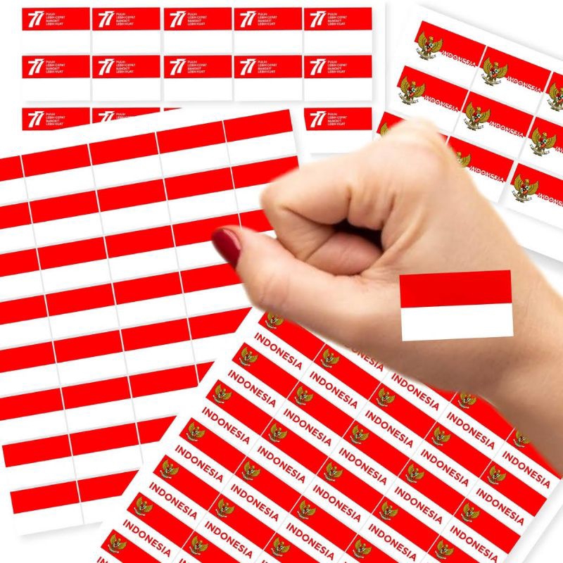 

25pcs Sticker Pipi bendera merah putih 1 lembar