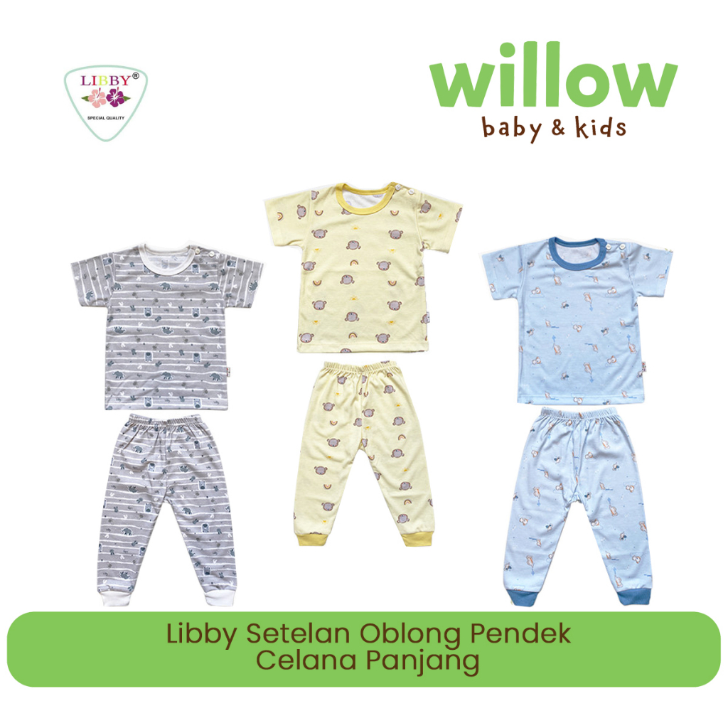 Setelan Bayi - Libby Setelan Oblong Pendek Celana Panjang Baby Collections