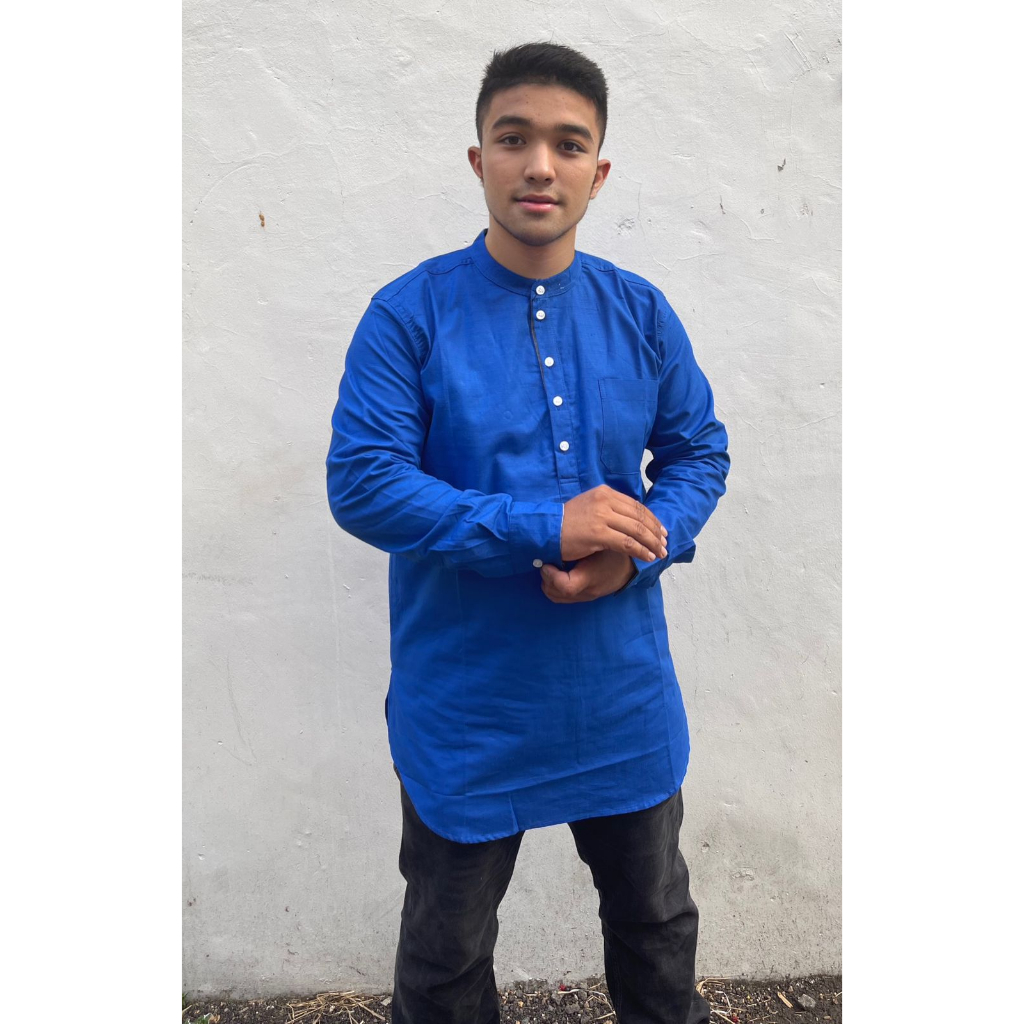 Kurta Biru Benhur Tangan Panjang Terbaru