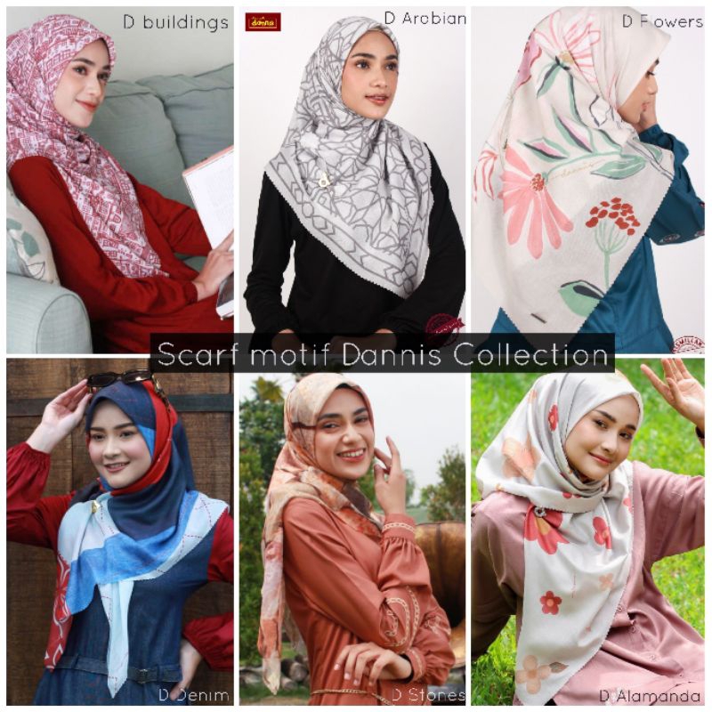 Jilbab segiempat laser cut/scarf motif D Flowers, D arabian, D Stones, D Denim, D Buildings, D Ceram
