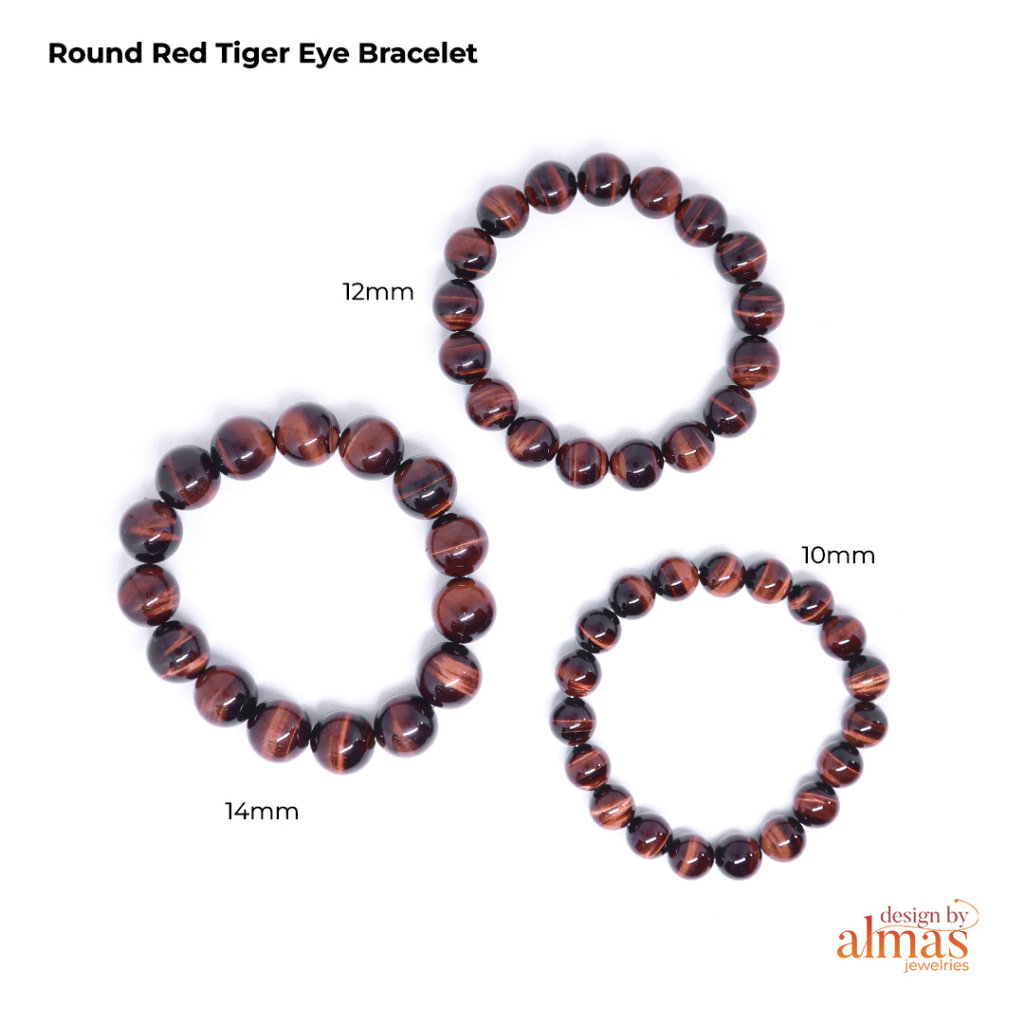 Red Tiger Eye Bracelet Natural Stone |Gelang Red Tiger Eye
