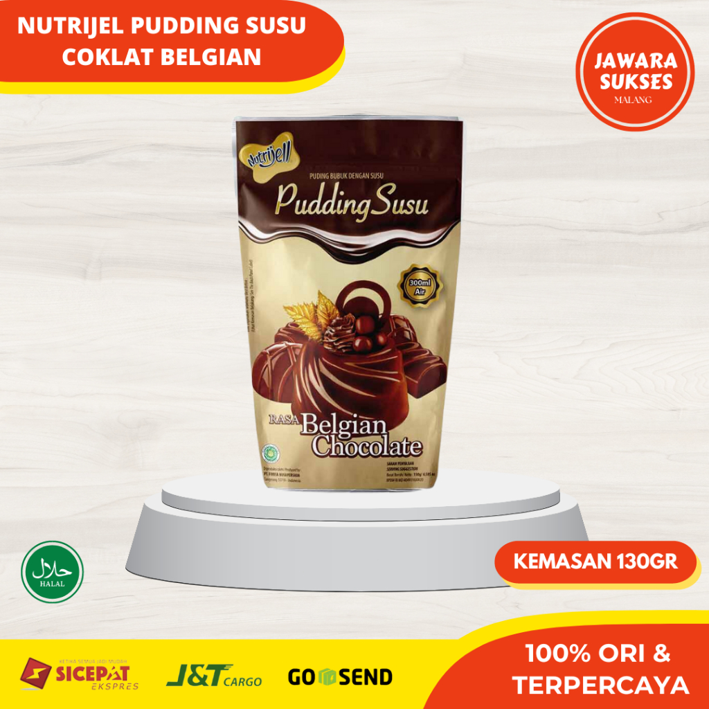 

[130GR] Pudding Susu Coklat Belgian | Nutrijel Puding susu Belgian Chocolate