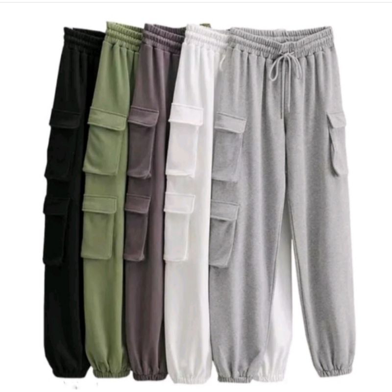 JOGGER MULTIPOCKET WANITA/CELANA MULTIPOCKET WANITA/JOGGER MULTIPOCKET SPORTY