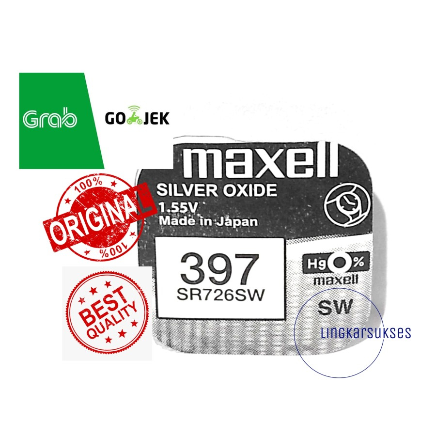 Baterai Maxell 397 Maxell SR726SW Maxell 726 Maxell SR726 Original