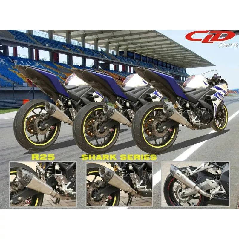 Knalpot CLD racing SHARK series &X Monster R25/MT25